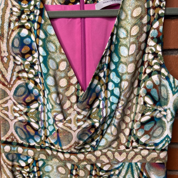 Stained glass faux wrap print dress - Picture 5 of 6